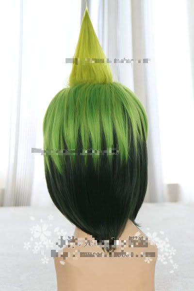 Green Fashion Roses on Ao No Exorcist Amaimon Mixed Green Short Fashion Wig Costume Daily