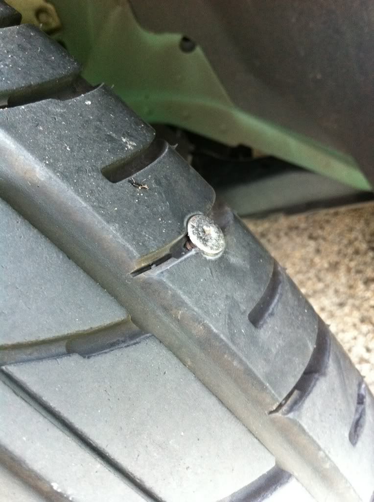 What to do.. Screw in tyre Just Commodores