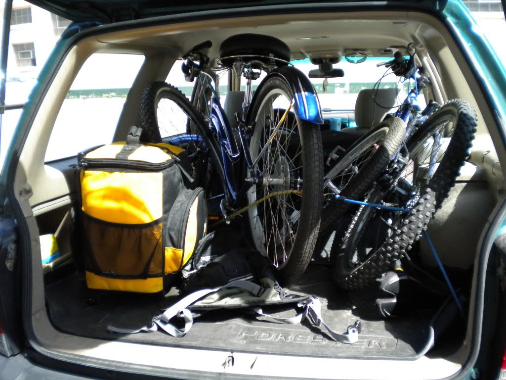 subaru forester bike rack trunk