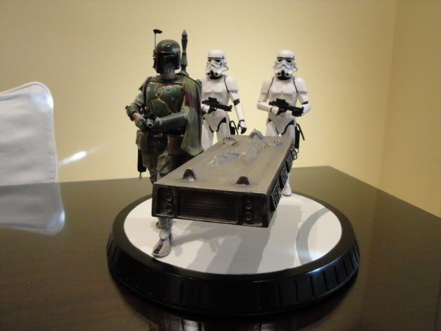 gentle giant boba fett with han solo in carbonite