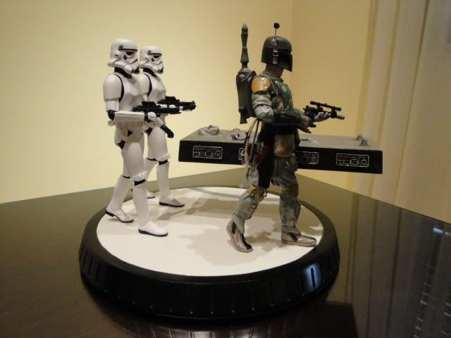 gentle giant boba fett with han solo in carbonite