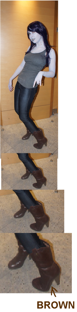 People that cosplay as Marceline, but wear brown boots instead of red ones. People that cosplay as Marceline, but wear brown boots instead of red ones.
