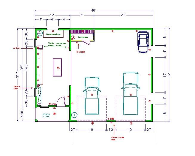 Garage Shop Building Floor Plans