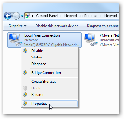 Unidentified Network Windows Vista Local Only Access