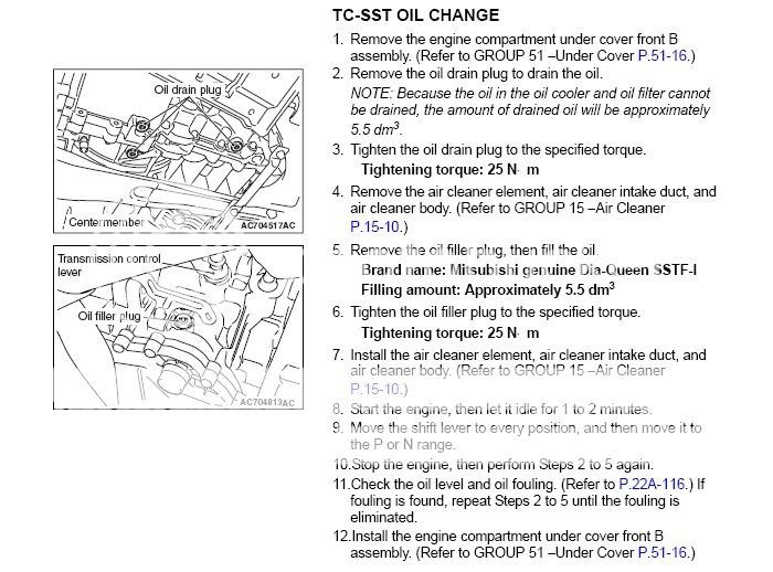 Transmission Fluid Change. Page 4 EvolutionM Mitsubishi Lancer