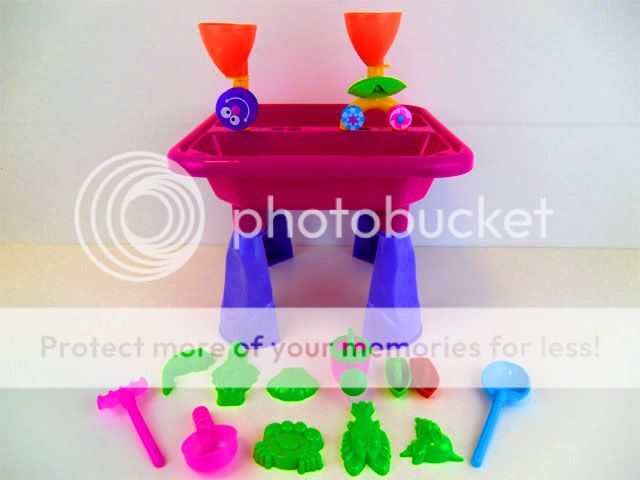 NEU Spieltisch Sandtisch Wassertisch Sandspielzeug Zubehör Förmchen 